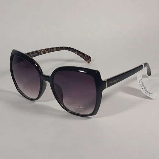 Tahari Butterfly Sunglasses Black / Animal Print Frame Gray Gradient Lens TH805 OXAN - Sunglasses