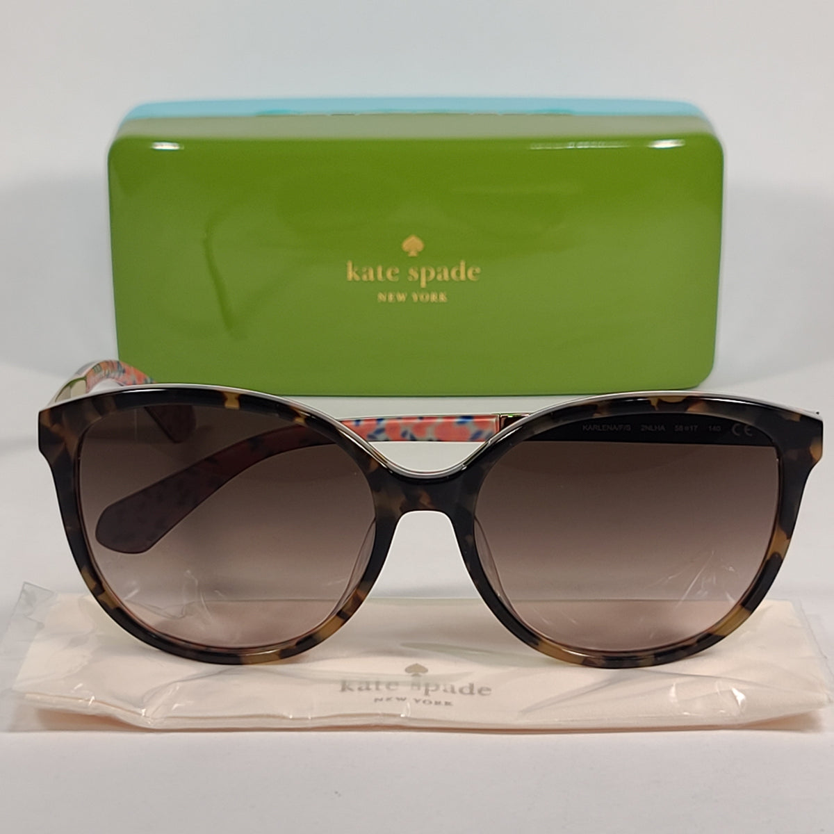 Kate Spade  50MM DARK HAVANA Round Sunglasses Kate Spade Karlena 2NLHA Round Cat Eye Sunglasses Havana  main image 3