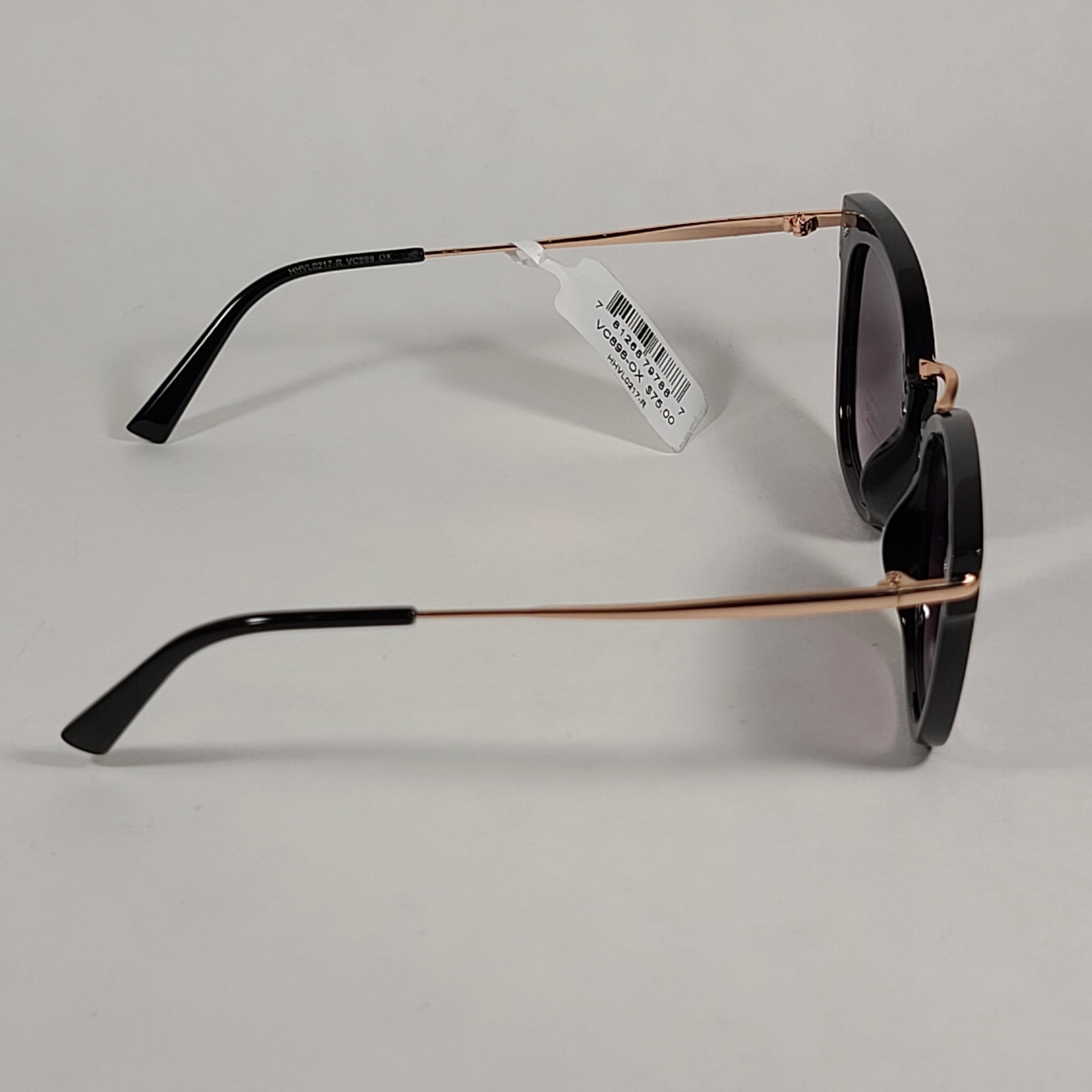 Vince Camuto Cat Eye Sunglasses Black And Gold Frame Smoke Gradient Lens VC898 OX - Sunglasses