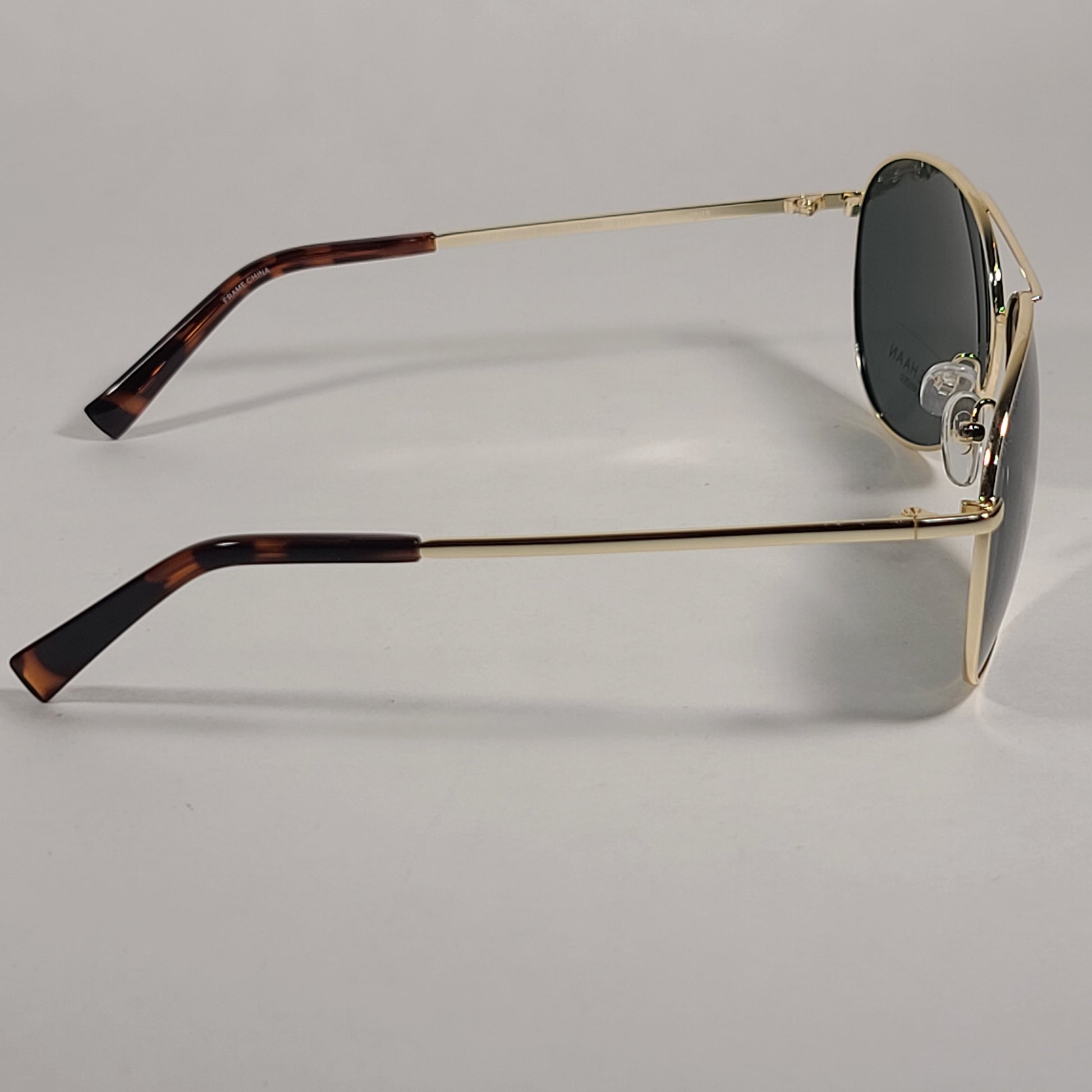Cole Haan Aviator Polarized Sunglasses Gold Frame Green Lens CH7032 710 GOLD W/GREEN LENS - Sunglasses