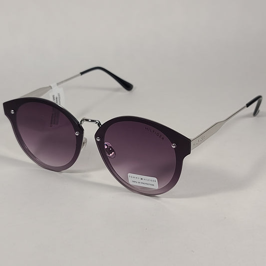 Tommy Hilfiger Perpetua Rimless Sunglasses Silver Tone Frame Gray Purple Smoke Gradient Lens PERPETUA WM OL519 - Sunglasses