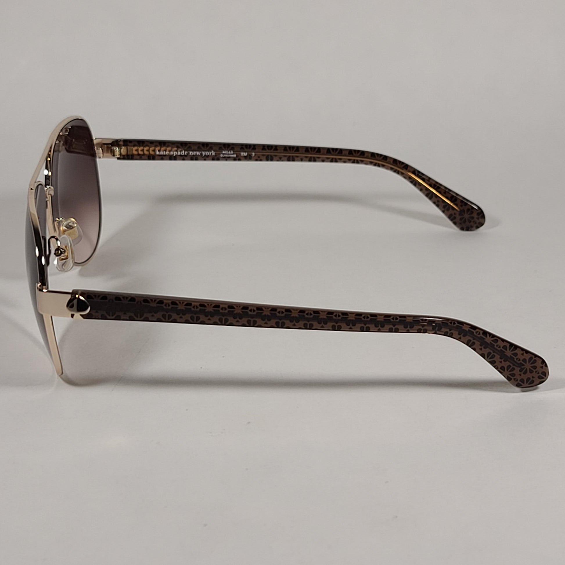 Kate Spade Geneva Aviator Sunglasses Brown Floral Frame Brown Lens GENEVA/S 09QHA - Sunglasses