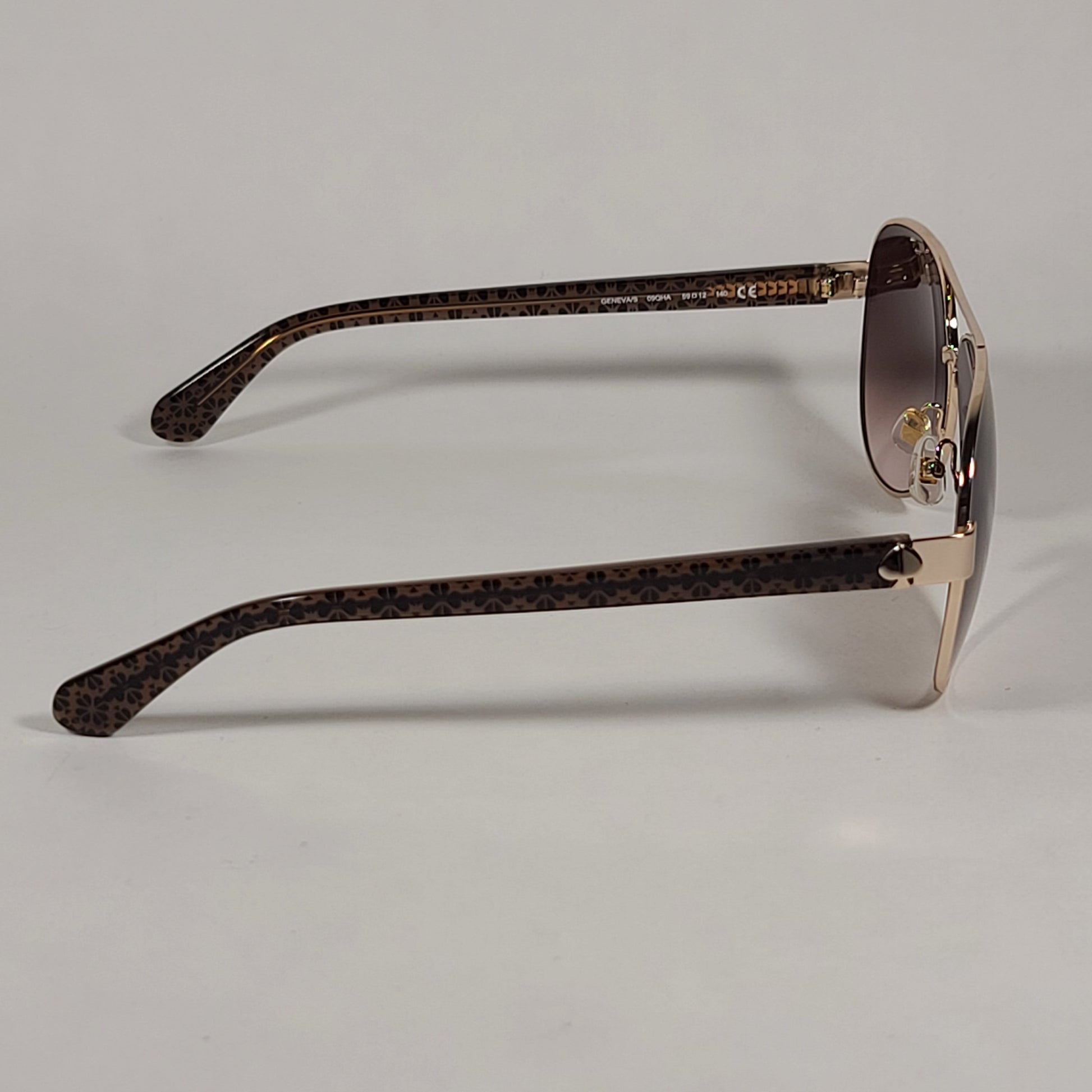 Kate Spade Geneva Aviator Sunglasses Brown Floral Frame Brown Lens GENEVA/S 09QHA - Sunglasses