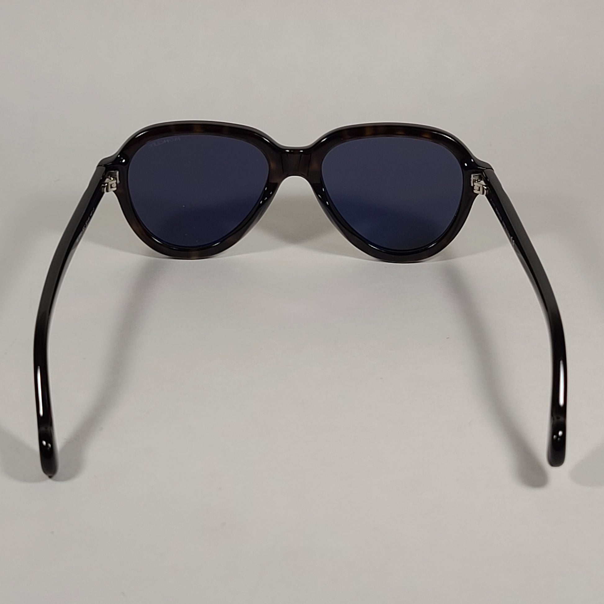 Moncler Aviator Sunglasses Dark Havana Brown Frame Gold Tint Lens ML0043 52C - Sunglasses