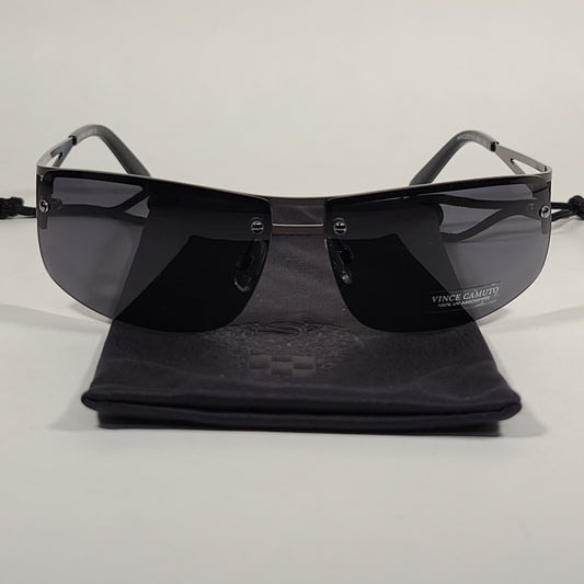 Vince Camuto Rimless Wrap Sunglasses Gunmetal Gray Lens VM611 GUN - Sunglasses