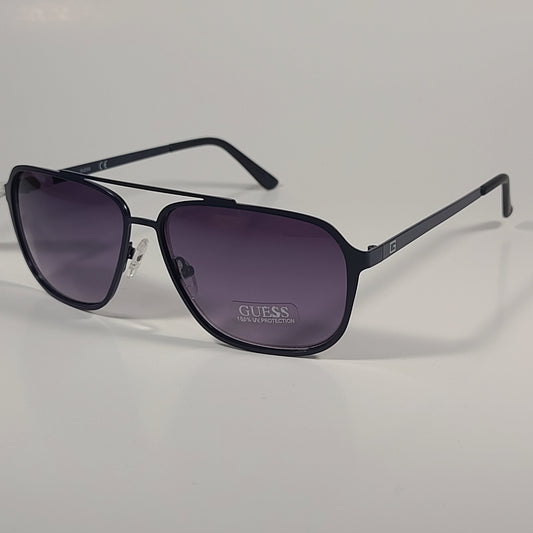 Guess Navigator Sunglasses Navy Blue Metal Frame Smoke Gradient Lens GF0184 92B - Sunglasses
