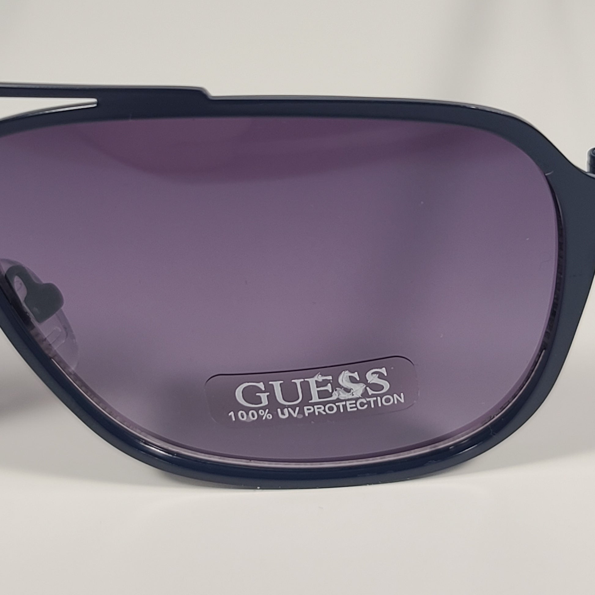 Guess Navigator Sunglasses Navy Blue Metal Frame Smoke Gradient Lens GF0184 92B - Sunglasses