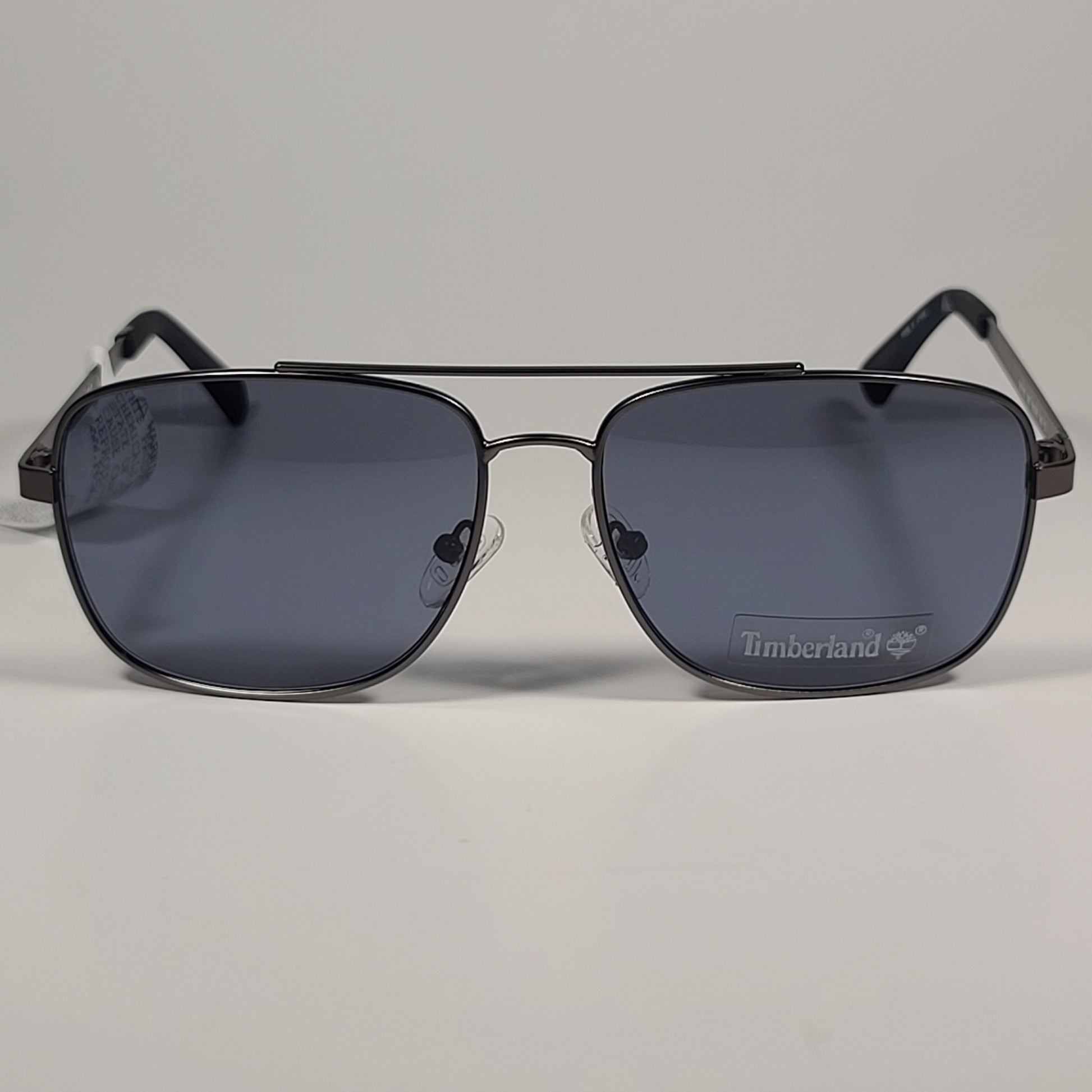 Timberland Rectangle Sunglasses Gunmetal Frame Gray Tinted Lens TB7175 09C - Sunglasses