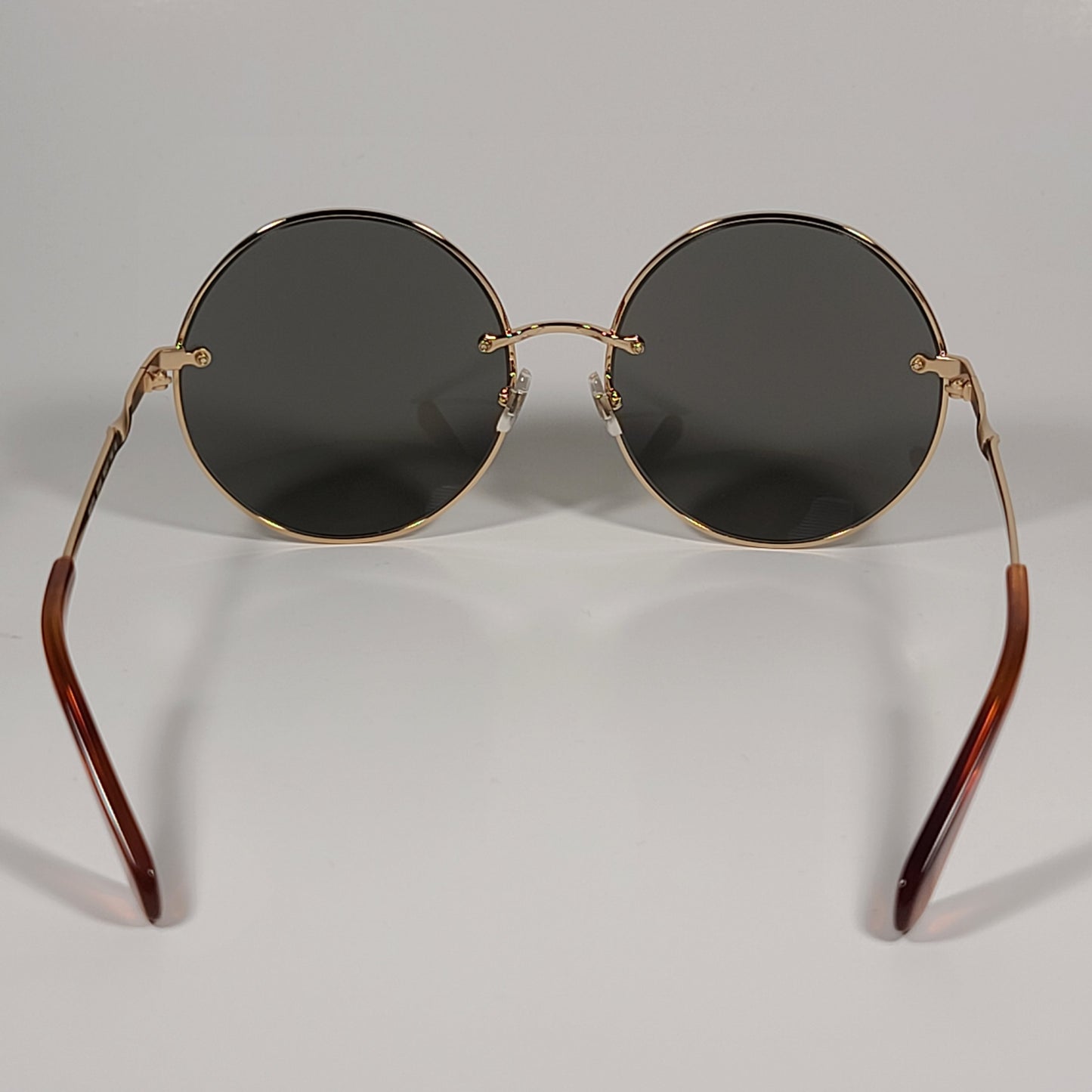 Kate Spade ABIA/F/S J5GUE Round Sunglasses Gold Brown Frame Gold Mirror Lens - Sunglasses
