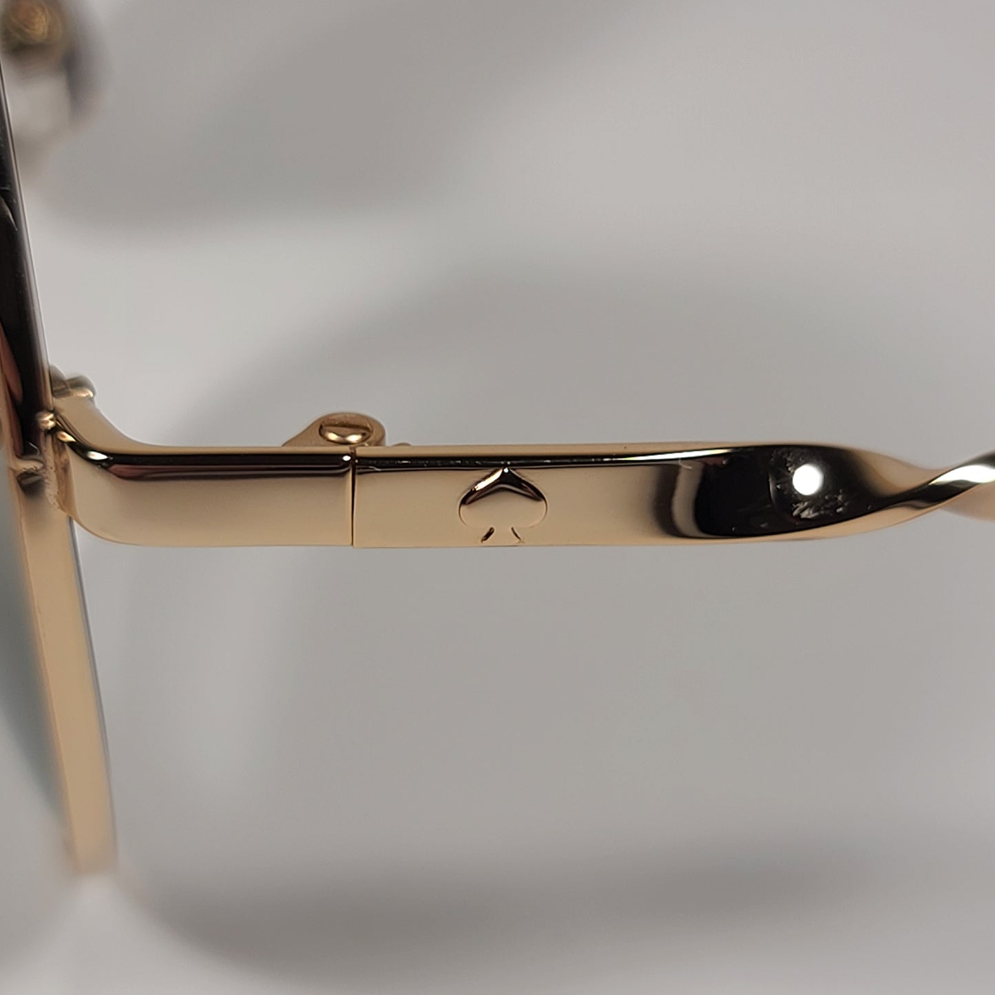 Kate Spade ABIA/F/S J5GUE Round Sunglasses Gold Brown Frame Gold Mirror Lens - Sunglasses