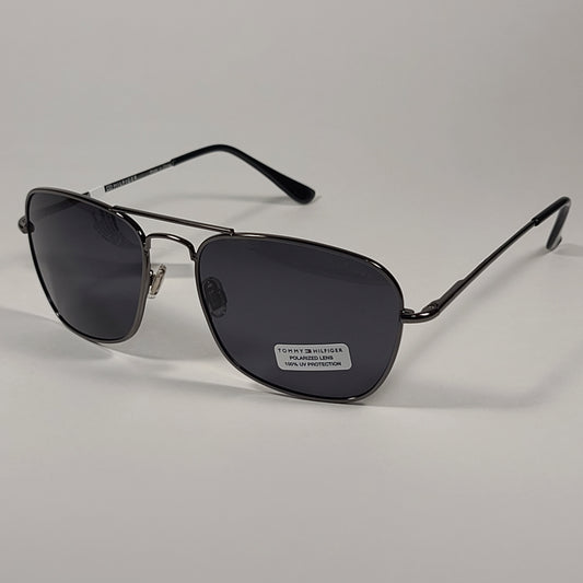 Tommy Hilfiger Loki Navigator Polarized Sunglasses Gunmetal Frame Gray Lens LOKI MM OM568P - Sunglasses