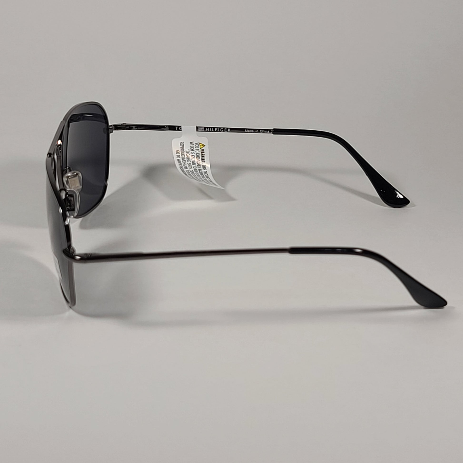 Tommy Hilfiger Loki Navigator Polarized Sunglasses Gunmetal Frame Gray Lens LOKI MM OM568P - Sunglasses