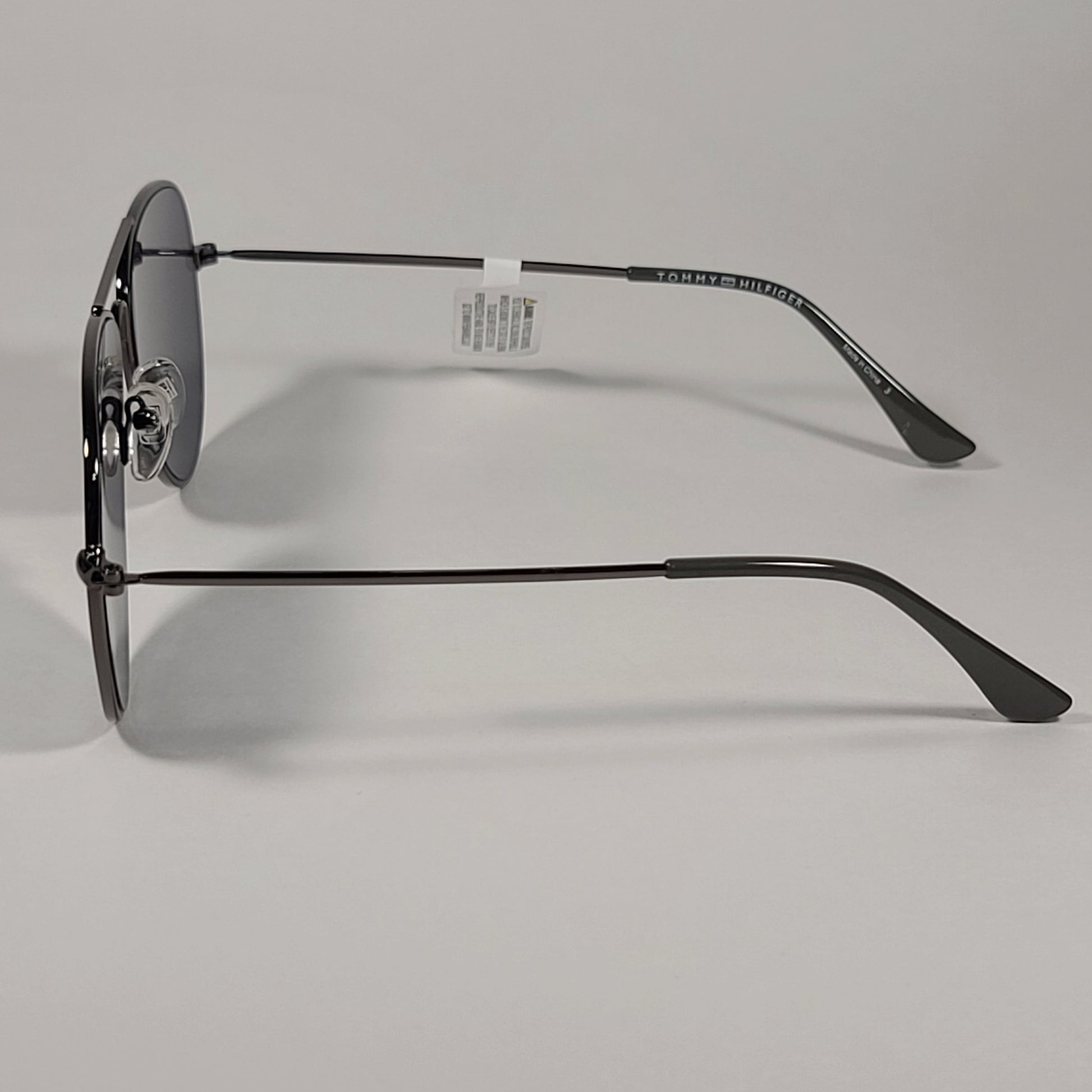Tommy Hilfiger Simon Aviator Sunglasses Gunmetal Frame Gray Lens SIMON MM OM514 - Sunglasses