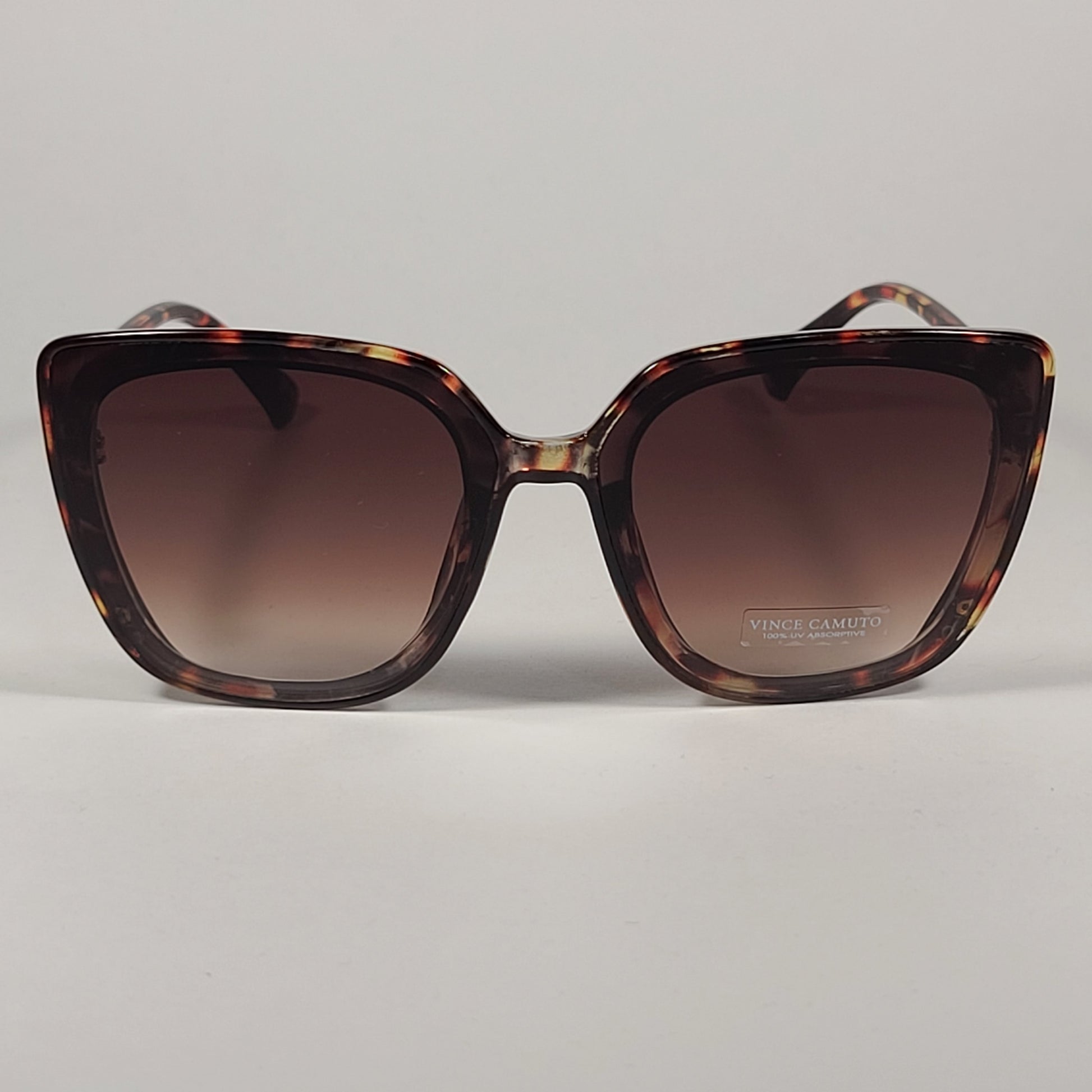 Vince Camuto Cat Eye Square Sunglasses Brown Tortoise Frame Brown Gradient Lens VC964 TS - Sunglasses