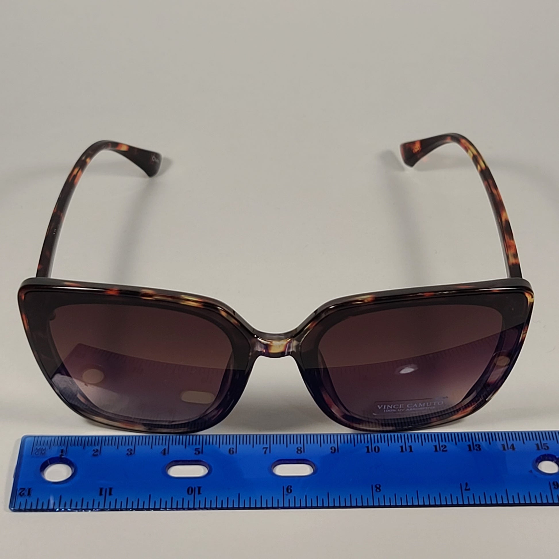 Vince Camuto Cat Eye Square Sunglasses Brown Tortoise Frame Brown Gradient Lens VC964 TS - Sunglasses