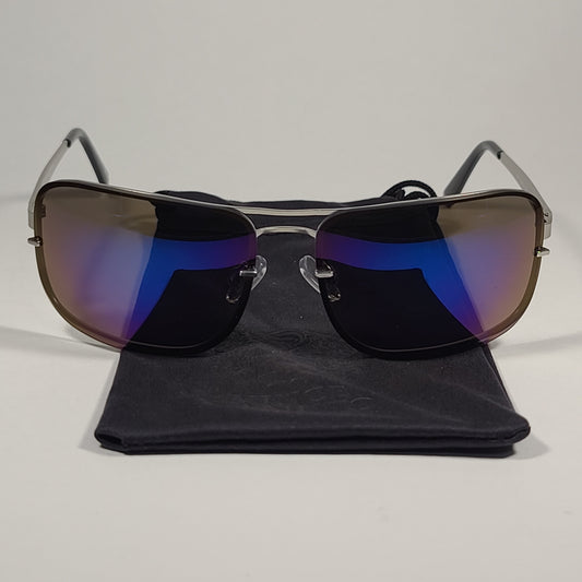Vince Camuto Rimless Navigator Sunglasses Silver Frame Ultraviolet Mirror Lens VM605 SLV - Sunglasses