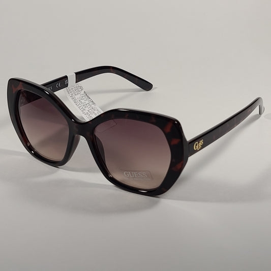 Guess Oversized Sunglasses Brown Tortoise Brown Gradient GF0390 52F - Sunglasses