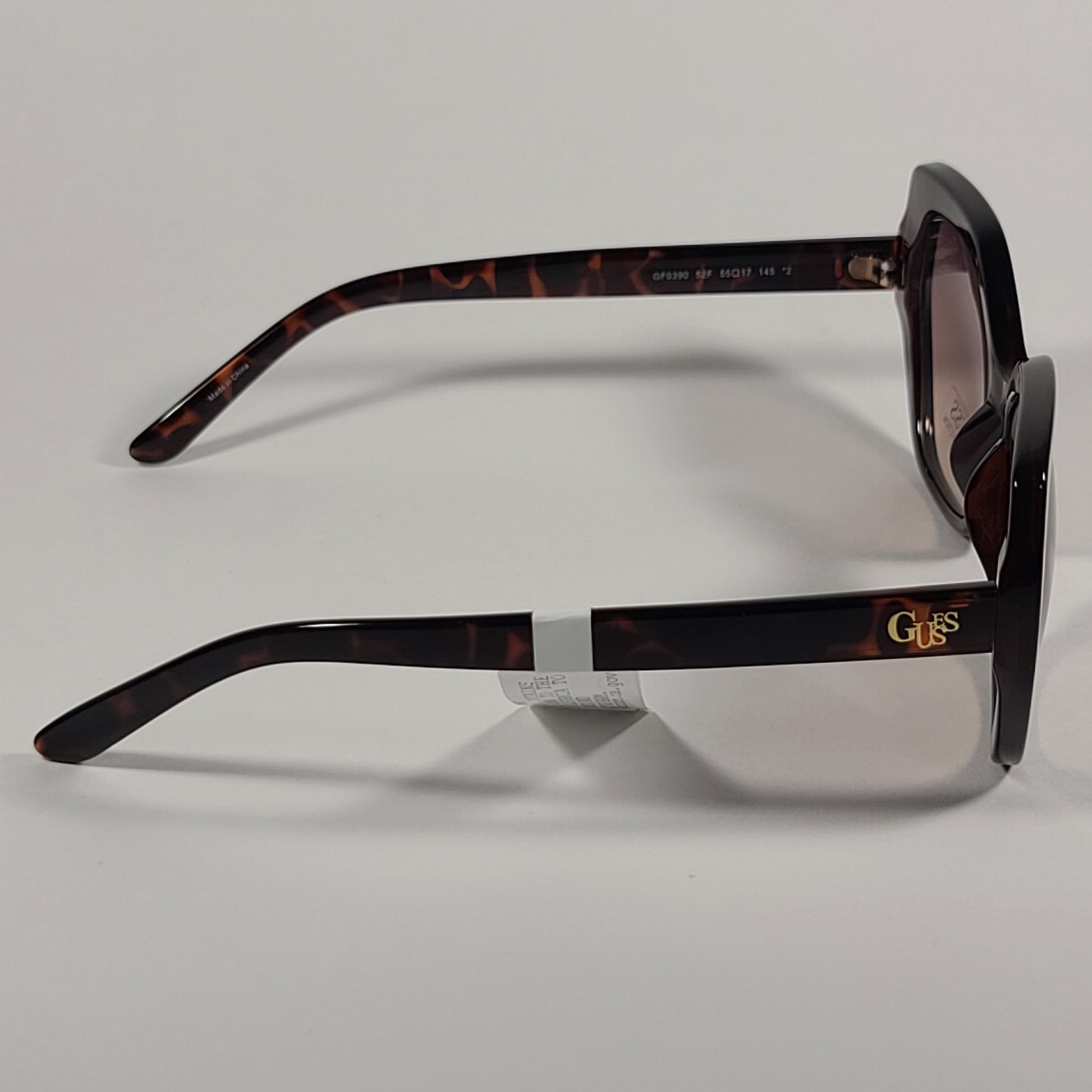 Guess Oversized Sunglasses Brown Tortoise Brown Gradient GF0390 52F - Sunglasses