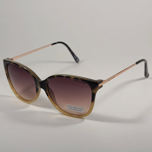 Tommy Hilfiger Nala Sunglasses Milk Tortoise And Copper Gold Frame Brown Gradient Lens NALA WP OL557 - Sunglasses