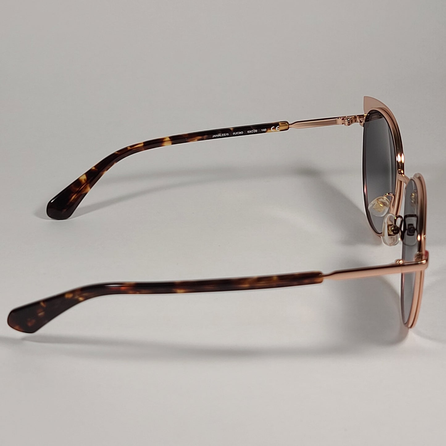Kate Spade JANALEE/S 0UC9O Round Cat Eye Sunglasses Red Gold Havana Frame Gray Gradient Lens - Sunglasses