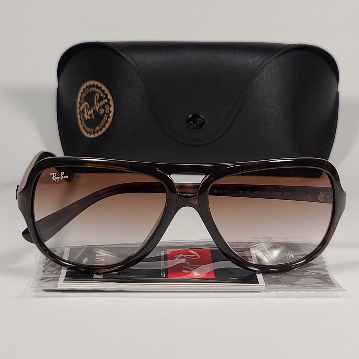 Ray-Ban Turbo Aviator Sunglasses Havana Brown with Brown Gradient Men’s RB4162 710/51 - Sunglasses