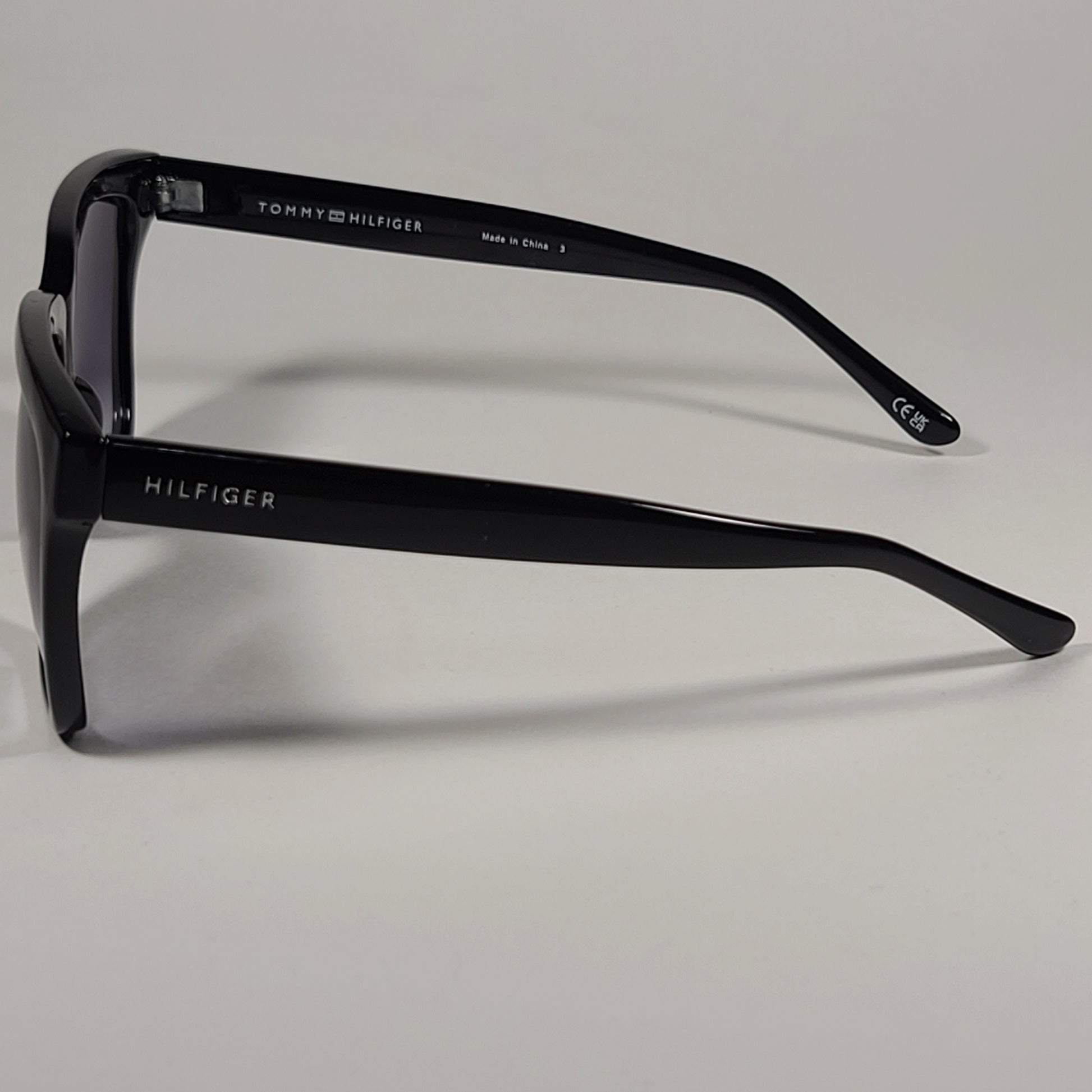 Tommy Hilfiger Issa Sunglasses Shiny Black Frame Smoke Gradient Lens ISSA WP OL540 - Sunglasses