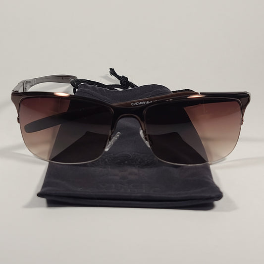 Vince Camuto Rimless Wrap Sunglasses Bronze Brown Gradient Lens VM609 BRZ - Sunglasses