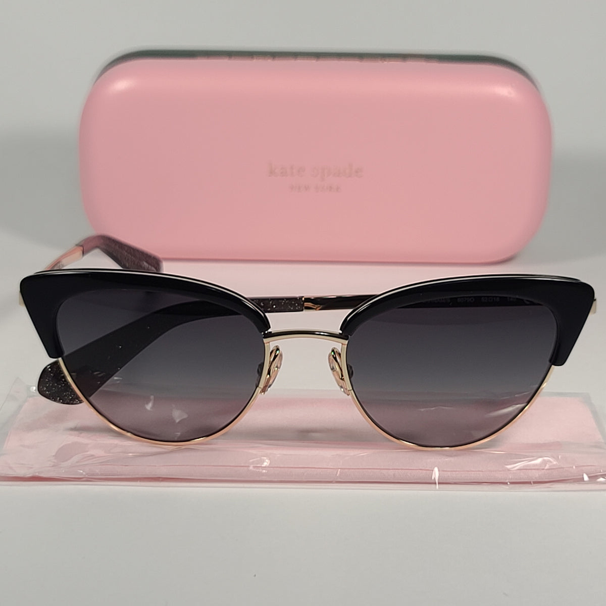 KATE SPADE KSALEXANE-80790-53  Sunglasses Size 53mm 140mm 19 black Kate Spade Cayenne/S 807/M9 Cat Eye Black Sunglasses  main image 2