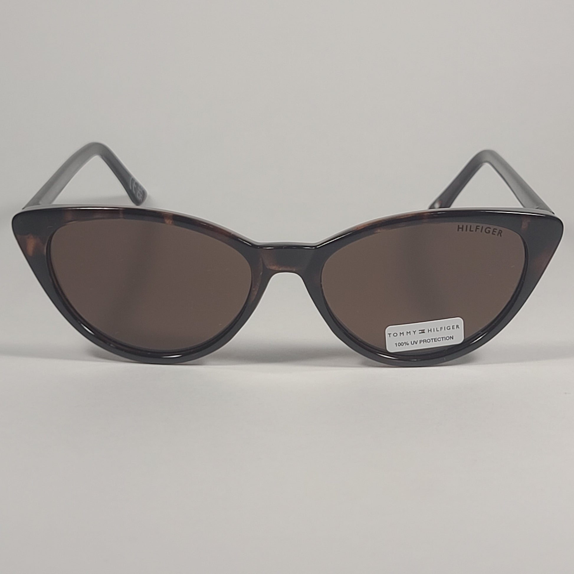 Tommy Hilfiger Liz Cat Eye Sunglasses Brown Tortoise Frame Brown Lens LIZ WP OL573 - Sunglasses