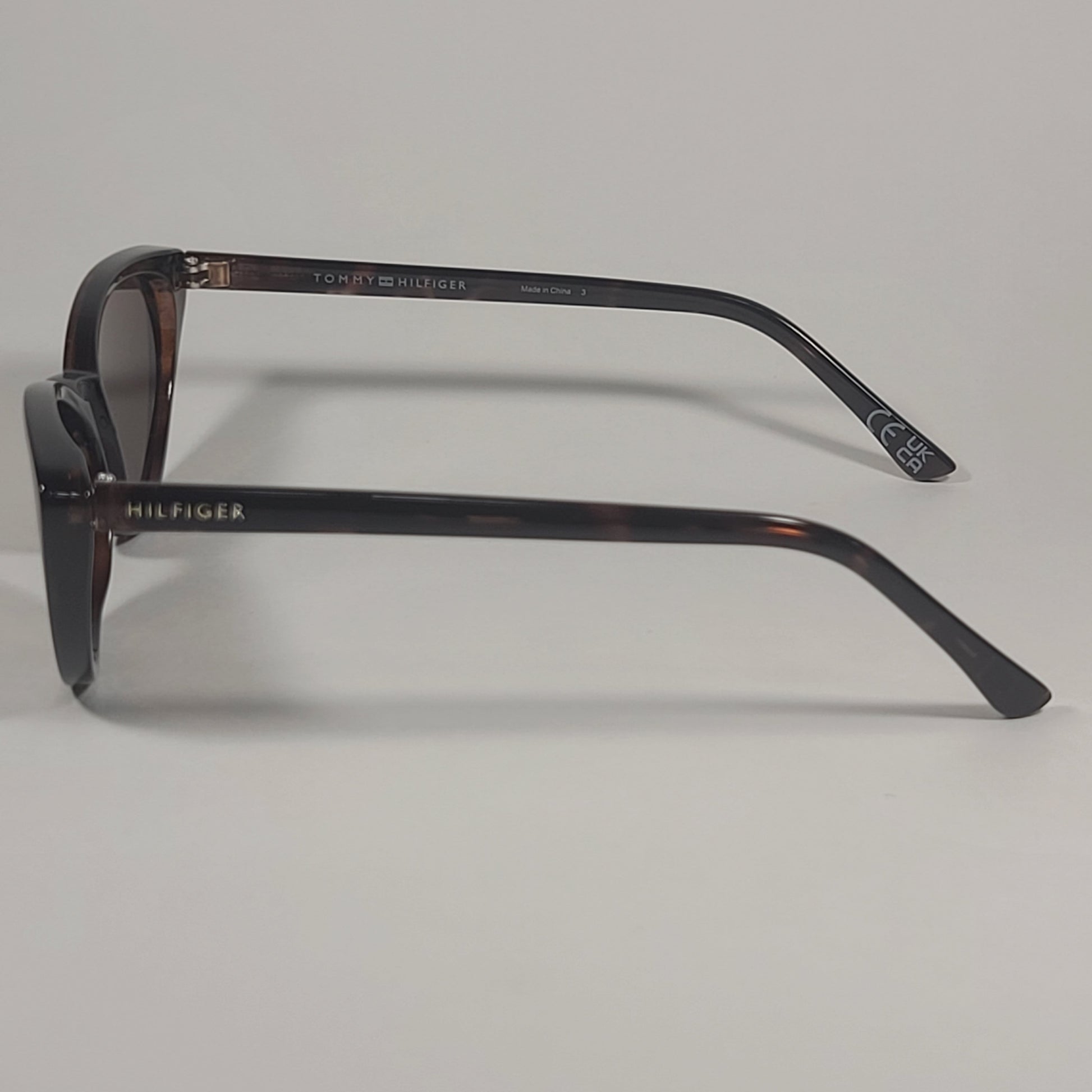 Tommy Hilfiger Liz Cat Eye Sunglasses Brown Tortoise Frame Brown Lens LIZ WP OL573 - Sunglasses