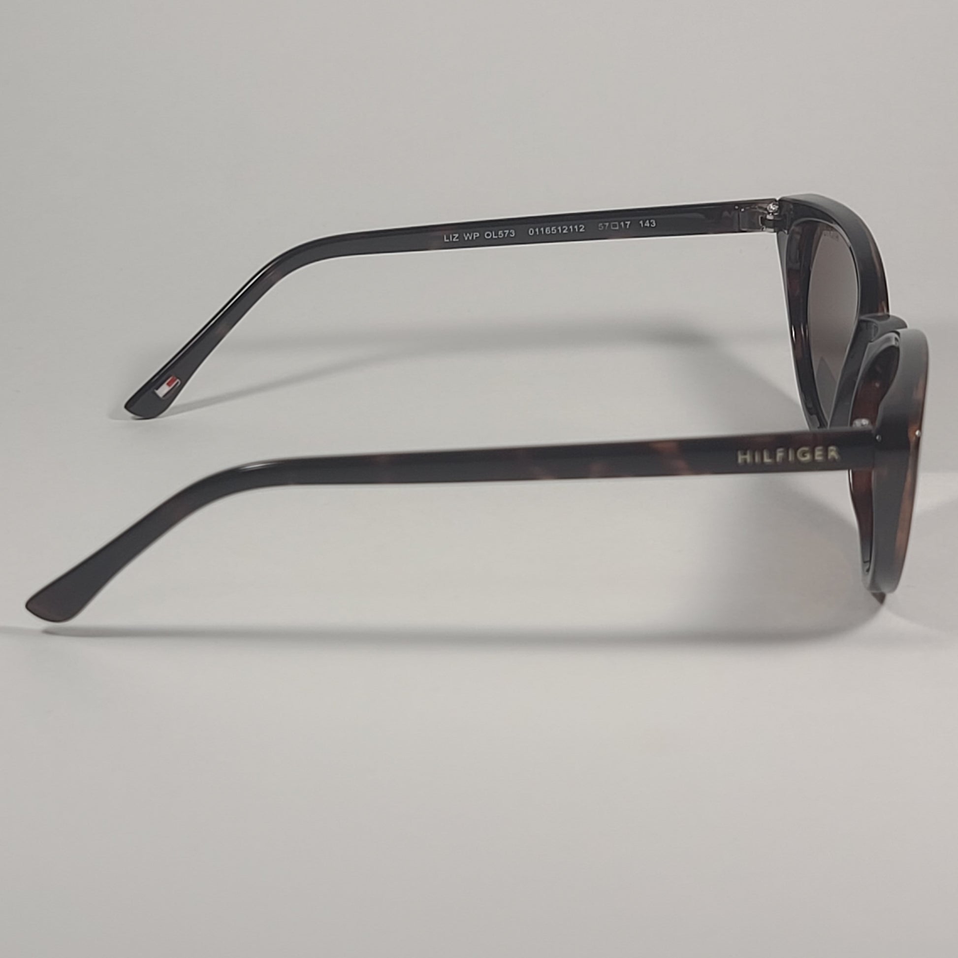 Tommy Hilfiger Liz Cat Eye Sunglasses Brown Tortoise Frame Brown Lens LIZ WP OL573 - Sunglasses