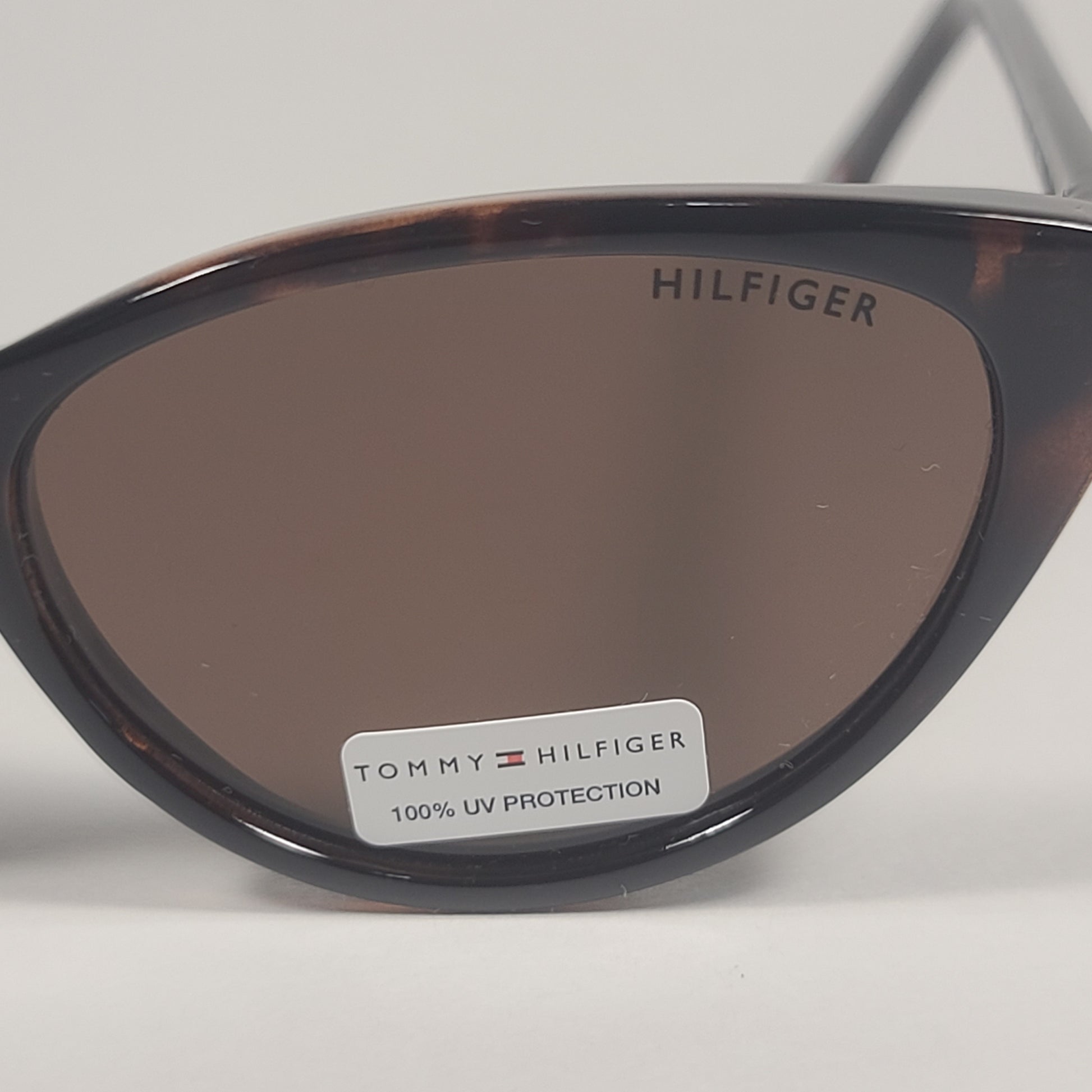 Tommy Hilfiger Liz Cat Eye Sunglasses Brown Tortoise Frame Brown Lens LIZ WP OL573 - Sunglasses