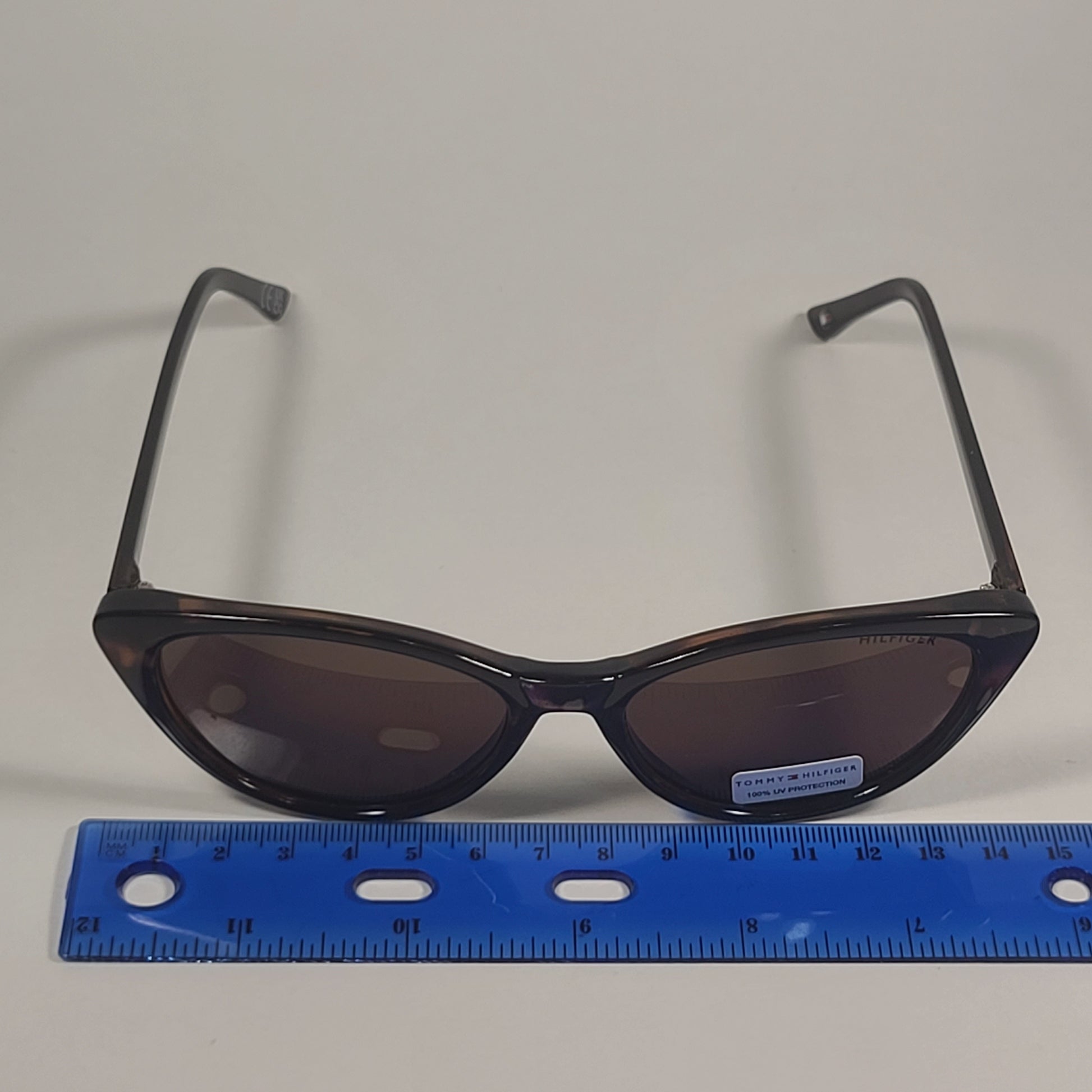Tommy Hilfiger Liz Cat Eye Sunglasses Brown Tortoise Frame Brown Lens LIZ WP OL573 - Sunglasses