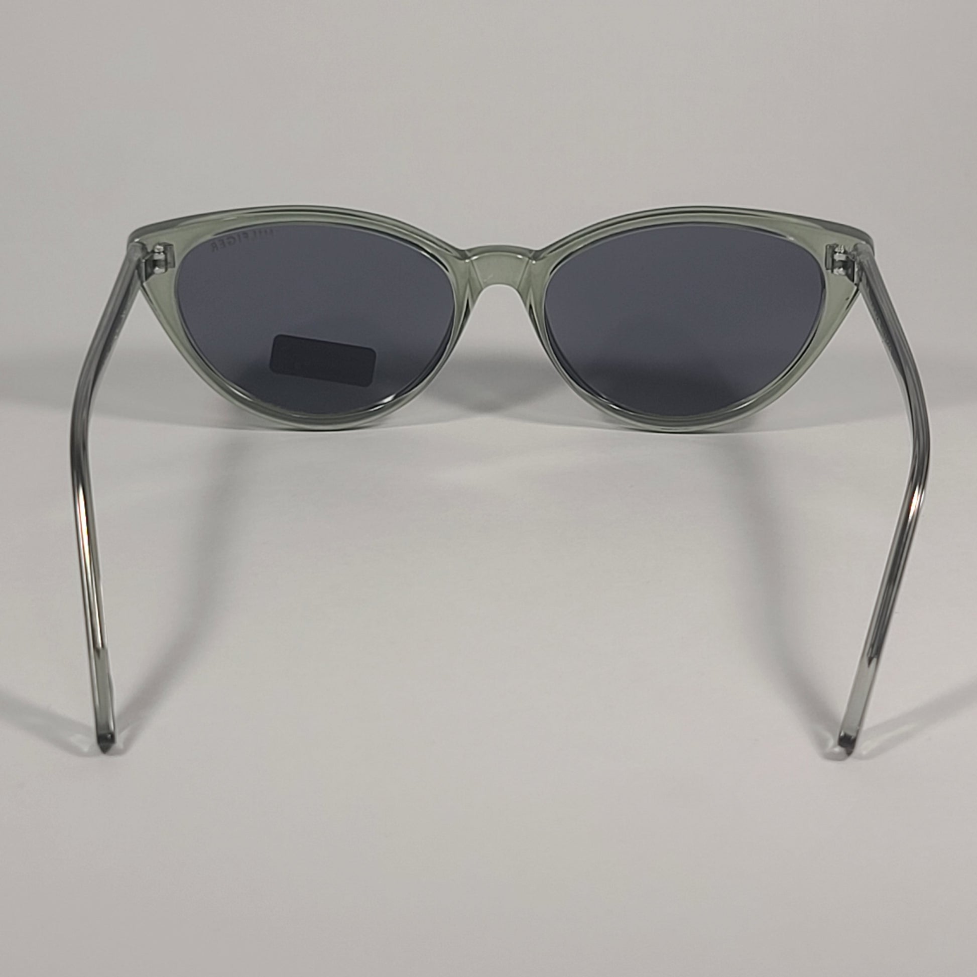 Tommy Hilfiger Liz Cat Eye Sunglasses Green Crystal Frame Gray Lens LIZ WP OL573 - Sunglasses