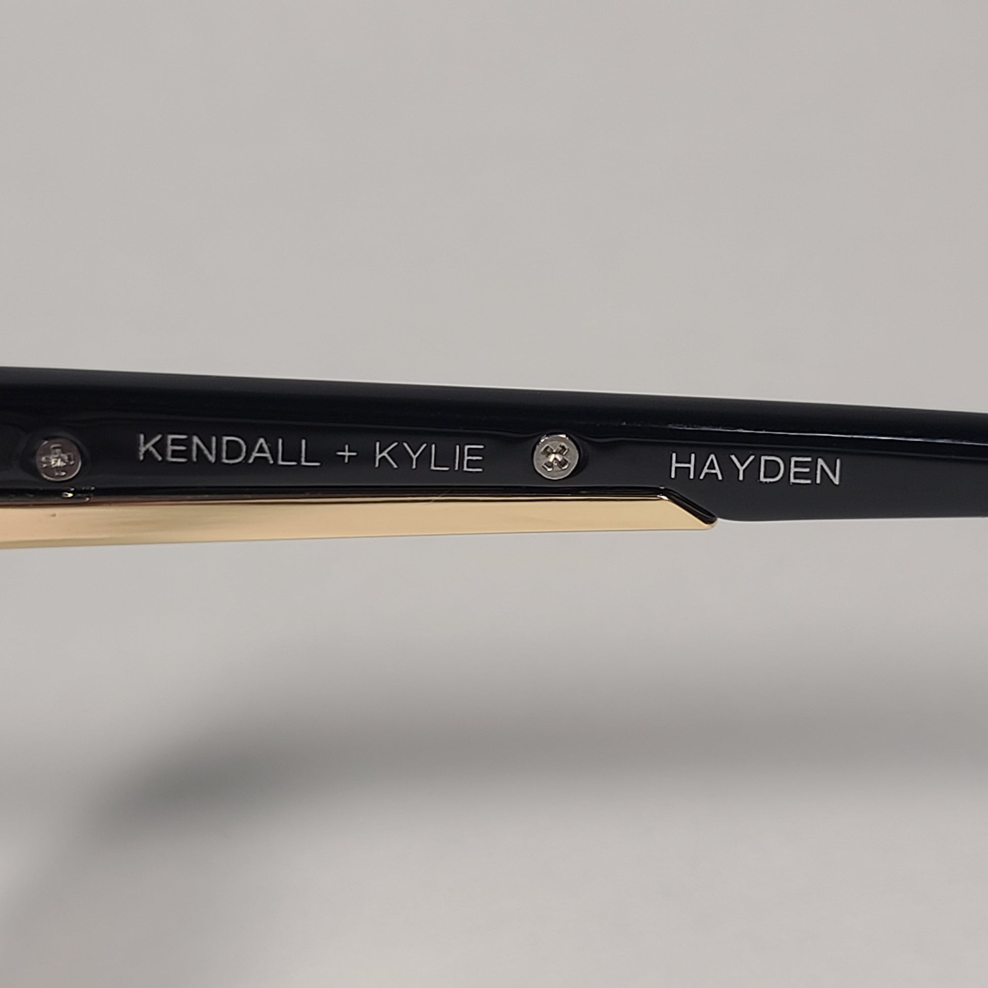 Kendall + Kylie Hayden Club Sunglasses Black Gold Frame Gold Mirror Lens KK5134CE 001 - Sunglasses