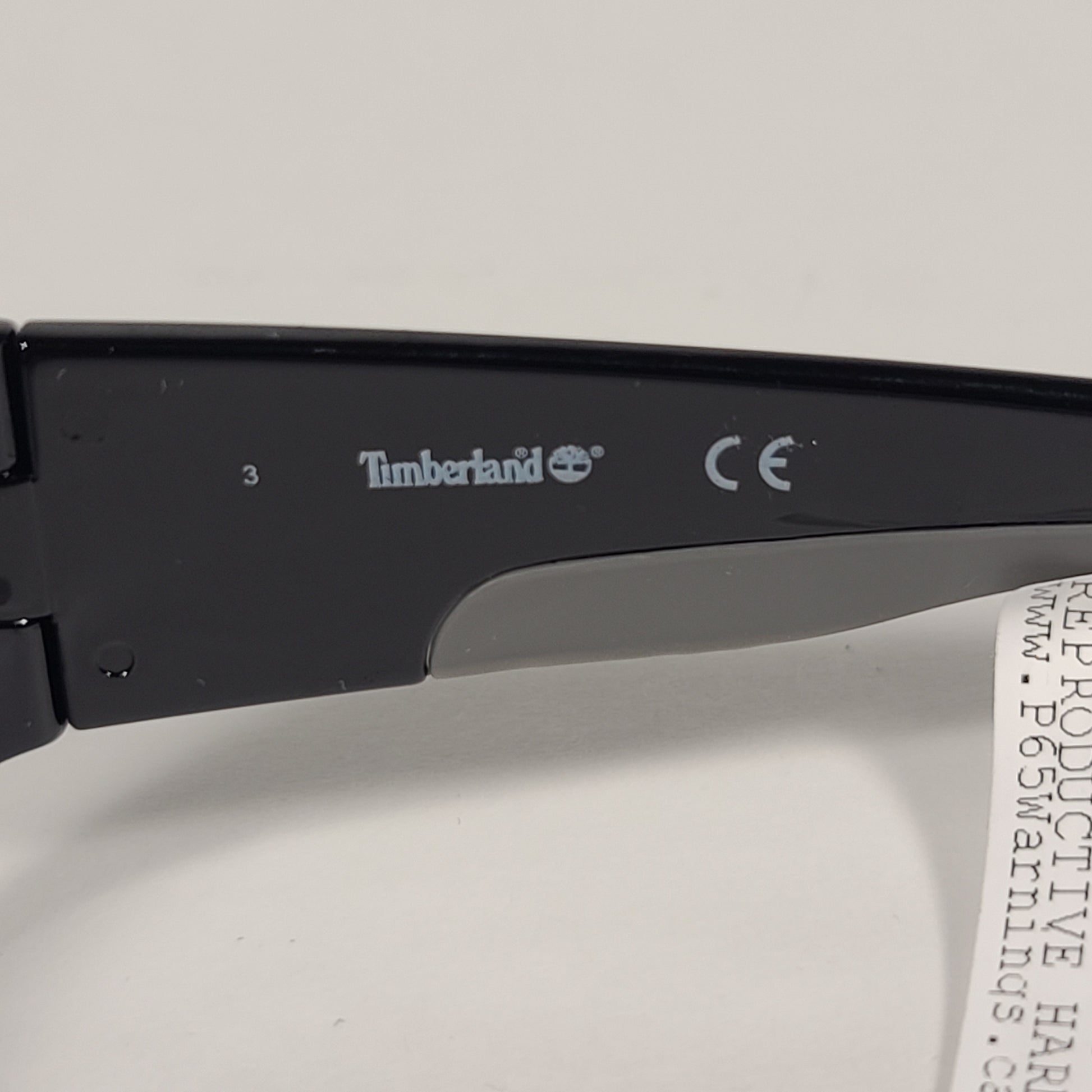 Timberland Wrap Sunglasses Shiny Black Gray Rubber Trim Gray Lens TB7178 01A - Sunglasses