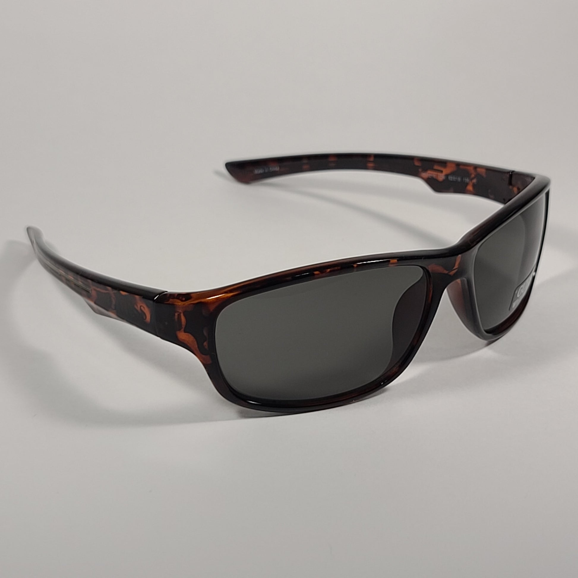 Guess Rectangular Wrap Sunglasses Brown Tortoise Frame Green Lens GF0210 52N - Sunglasses