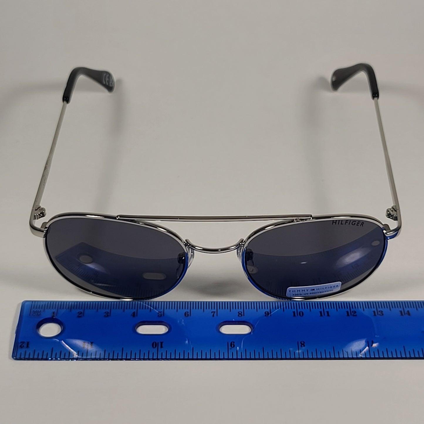 Tommy Hilfiger Dara Round Sunglasses Silver Tone Metal Frame Gray Tinted Lens DARA MM OM413 - Sunglasses