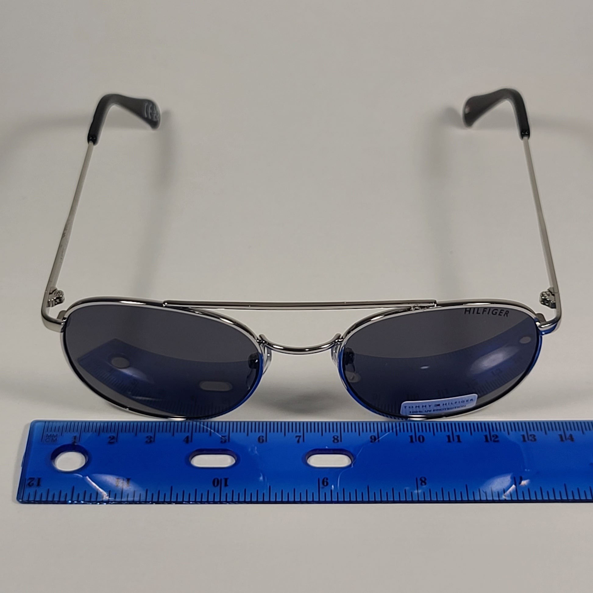 Tommy Hilfiger Dara Round Sunglasses Silver Tone Metal Frame Gray Tinted Lens DARA MM OM413 - Sunglasses