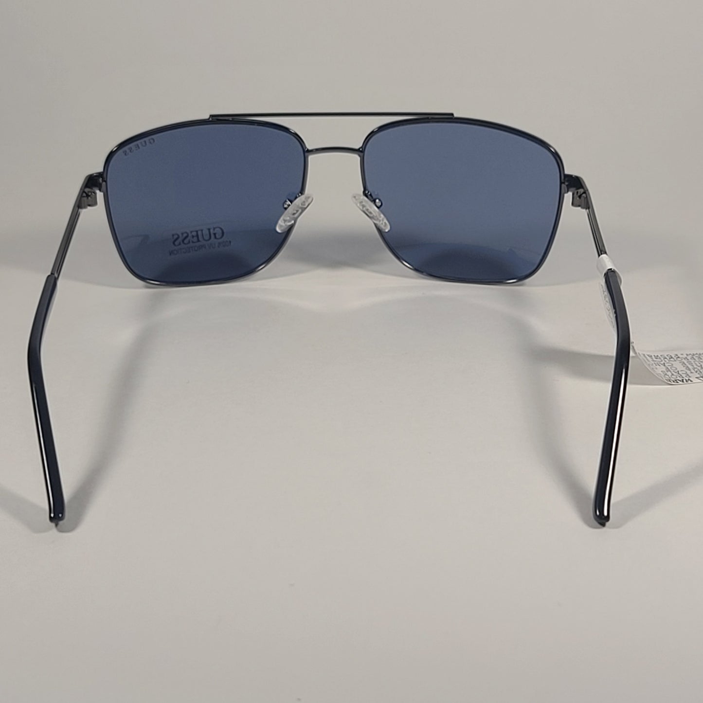 Guess Navigator Sunglasses Gunmetal Navy Blue Frame Blue Gray Lens GF0206 08V - Sunglasses