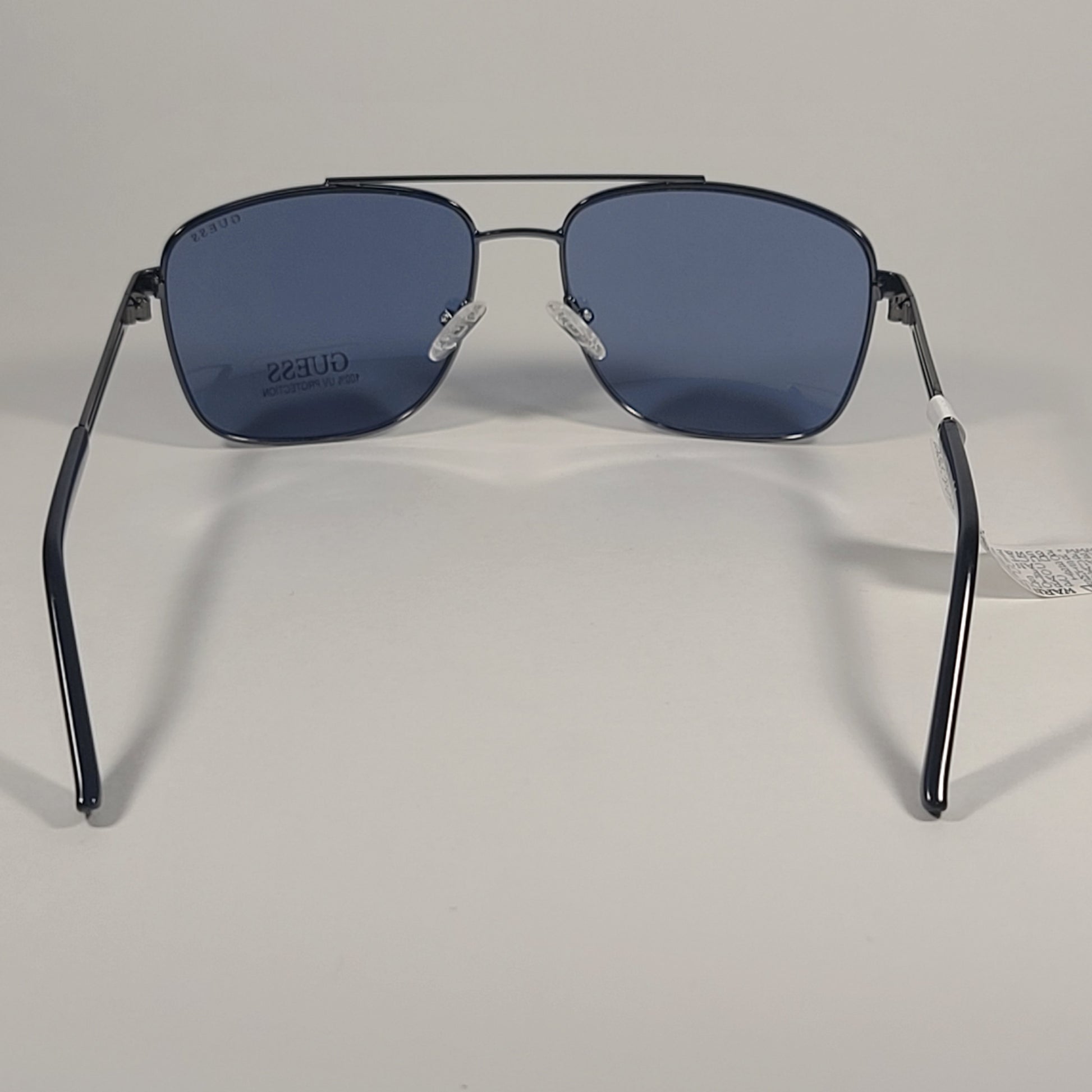 Guess Navigator Sunglasses Gunmetal Navy Blue Frame Blue Gray Lens GF0206 08V - Sunglasses