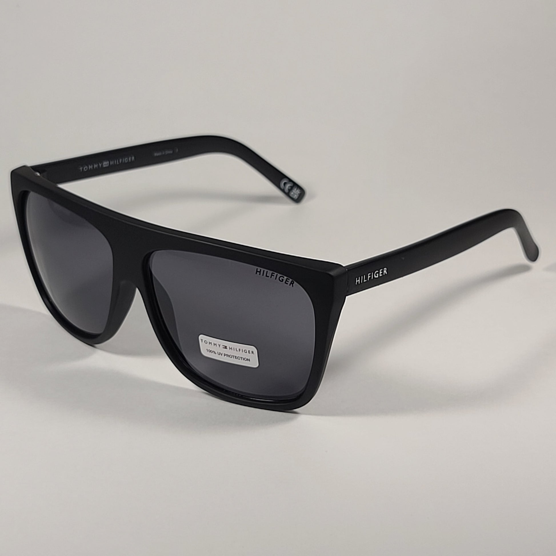 Tommy Hilfiger Mickey Square Sunglasses Matte Black Frame Gray Lens MI –  TheSunglassFashion