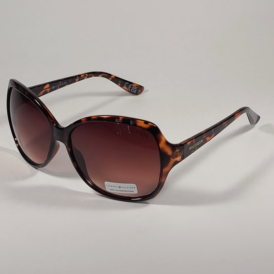 Tommy Hilfiger Belle Oversize Butterfly Sunglasses Brown Tortoise Brown Gradient Lens BELLE WP OL549 - Sunglasses