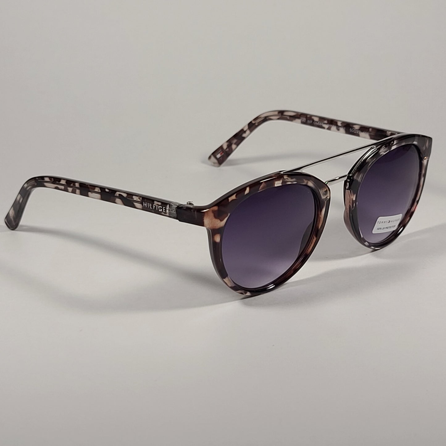 Tommy Hilfiger Kat Round Sunglasses Gray Tortoise Frame Smoke Gradient Lens KAT WP OL544 - Sunglasses