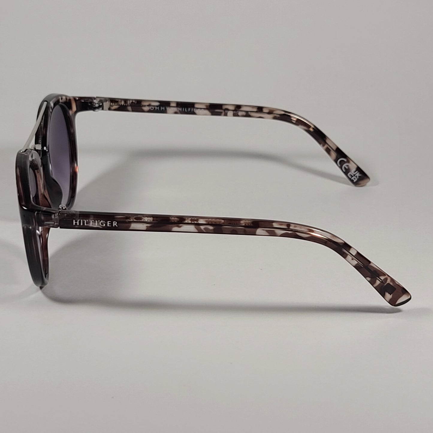 Tommy Hilfiger Kat Round Sunglasses Gray Tortoise Frame Smoke Gradient Lens KAT WP OL544 - Sunglasses