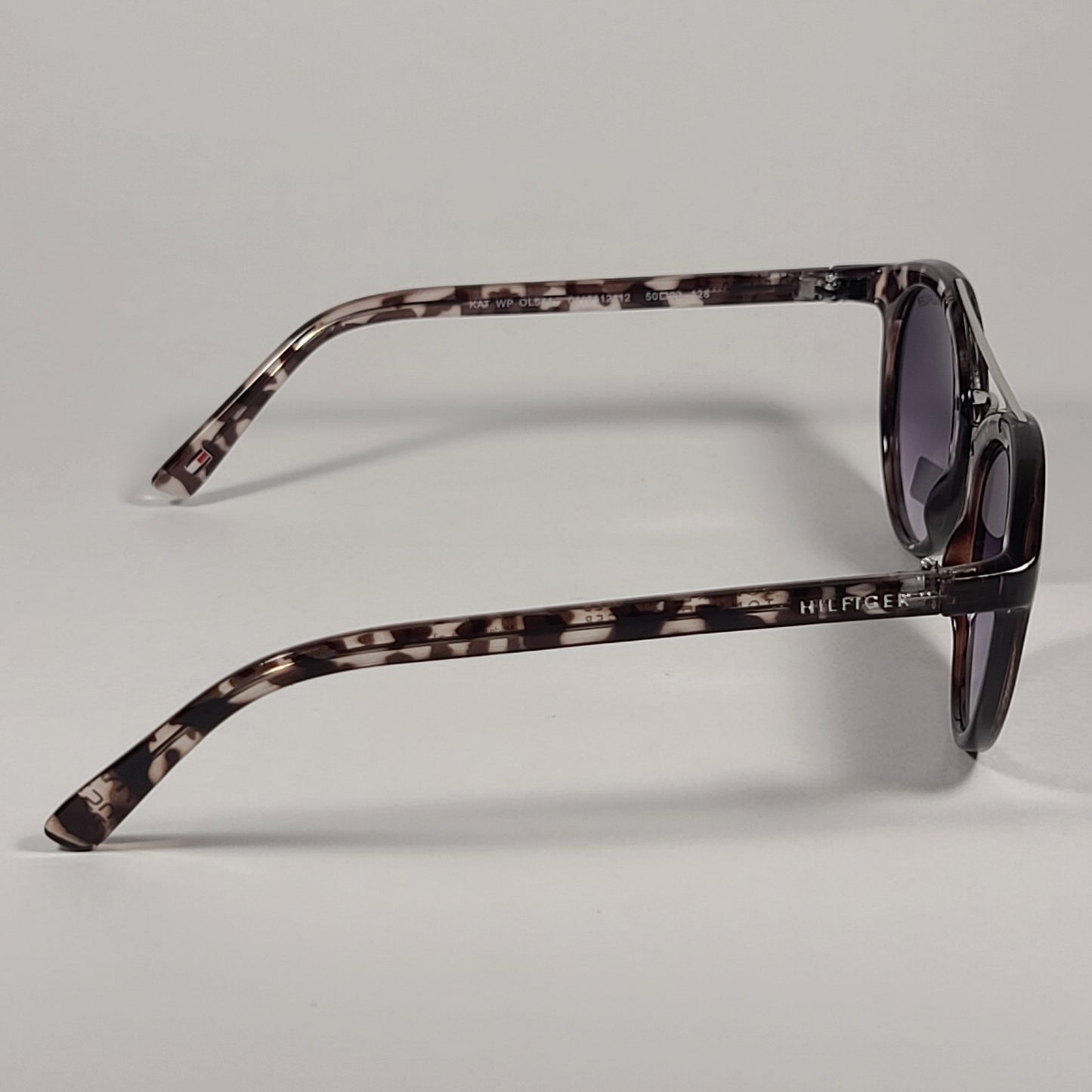 Tommy Hilfiger Kat Round Sunglasses Gray Tortoise Frame Smoke Gradient Lens KAT WP OL544 - Sunglasses