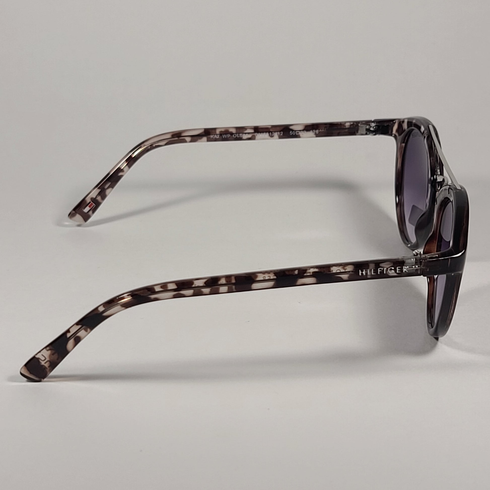 Tommy Hilfiger Kat Round Sunglasses Gray Tortoise Frame Smoke Gradient Lens KAT WP OL544 - Sunglasses