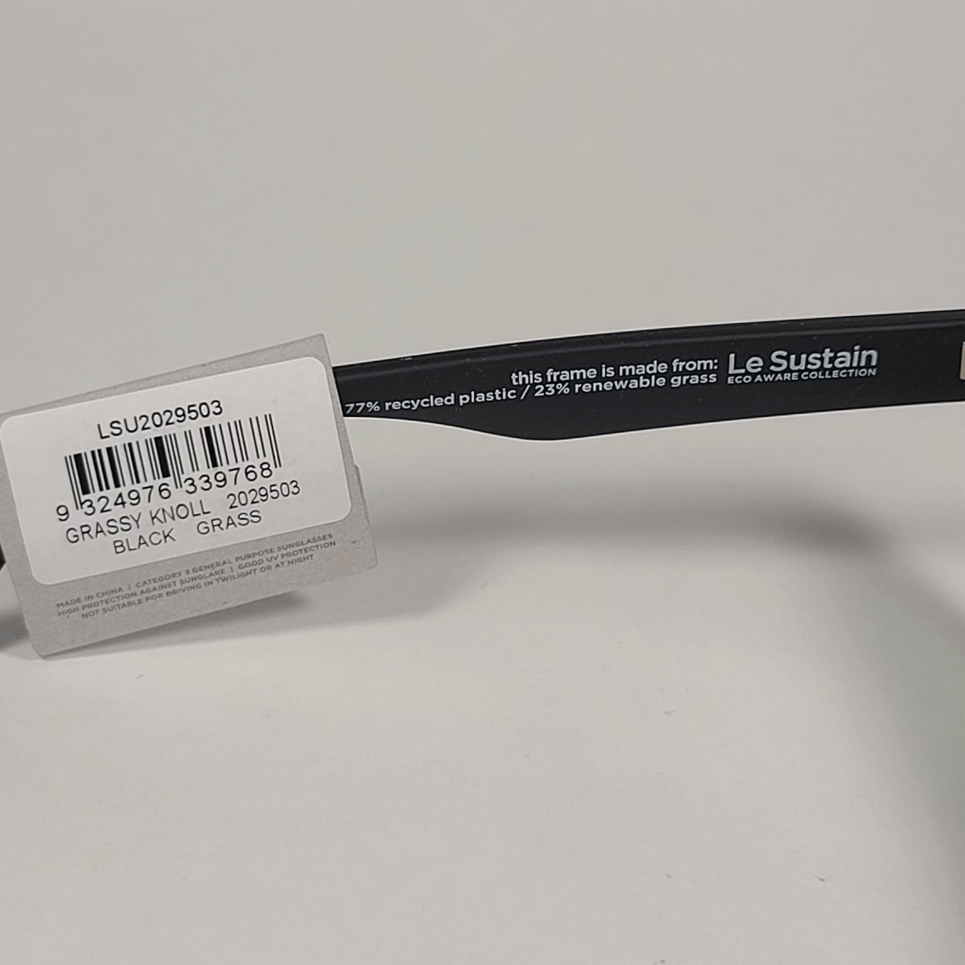 Le Specs Grassy Knoll Rectangle Sunglasses Le Sustain Black Grass / Blue Green Mirror LSU2029503