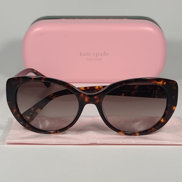 Kate Spade Everett/F/S 086HA Cat Eye Sunglasses Dark Brown Havana Fram
