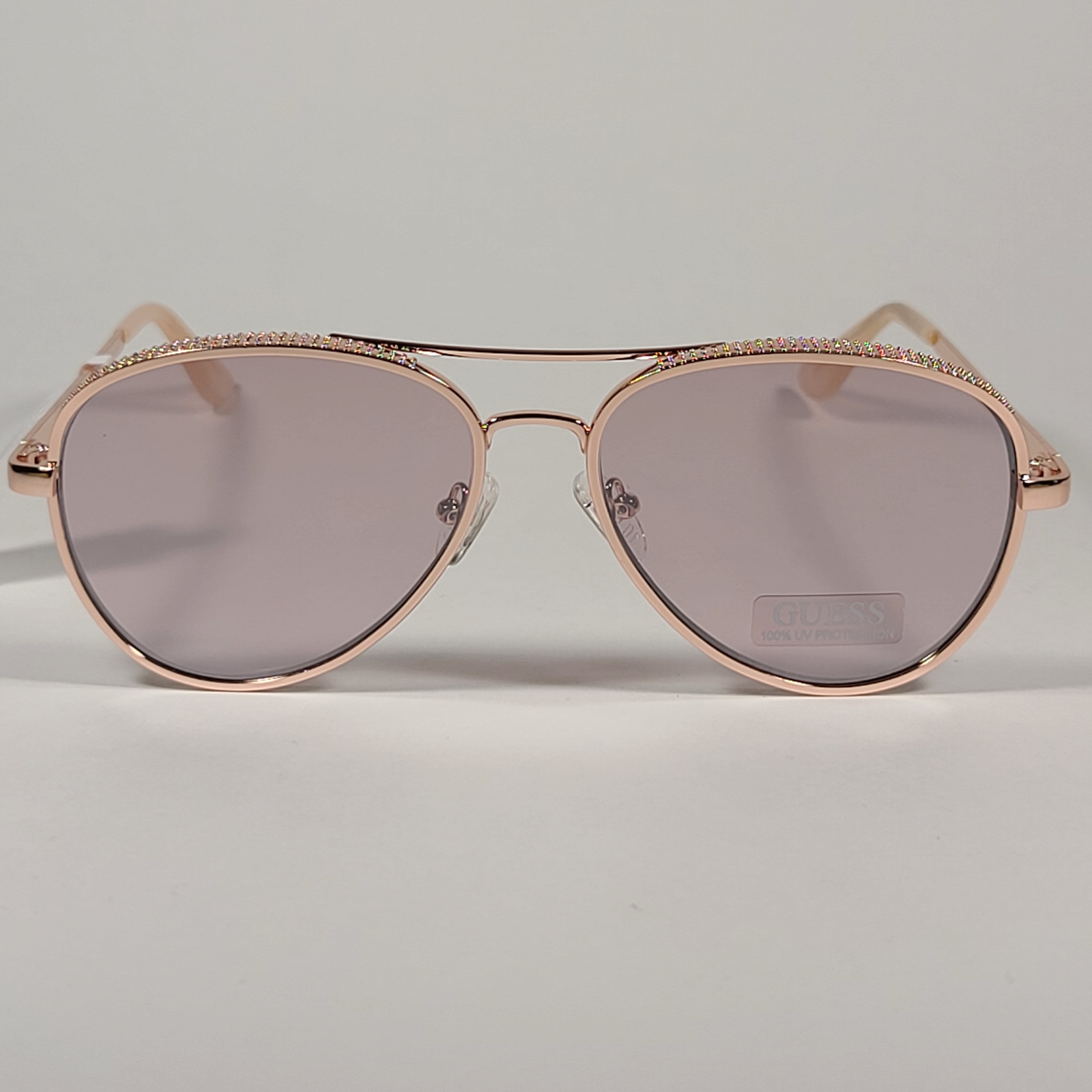 Guess rose gold aviator clearance sunglasses
